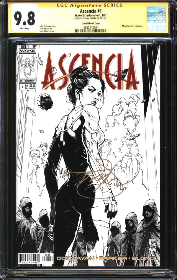 Ascencia (2021) #1 Tony Daniel Sketch Cover CGC Signature Series 9.8 NM/MT