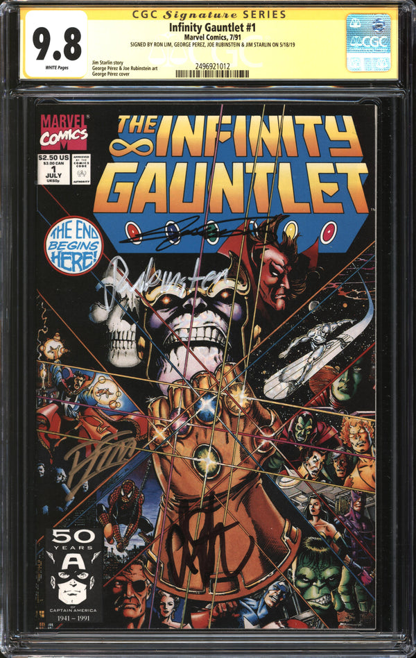 Infinity Gauntlet (1991) #1 CGC Signature Series 9.8 NM/MT