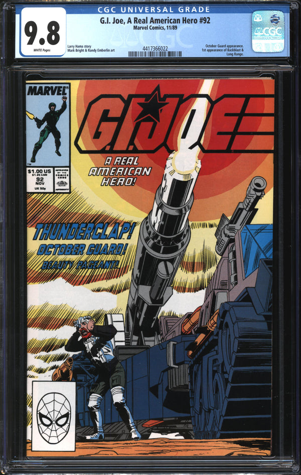 G.I. Joe, A Real American Hero (1982) # 92 CGC 9.8 NM/MT