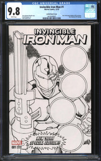 Invincible Iron Man (2015) #1 Rob Liefeld New York Special Edition Sketch Cover CGC 9.8 NM/MT