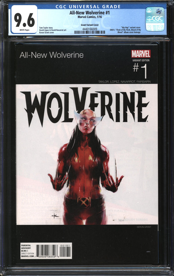 All-New Wolverine (2016) #1 Keron Grant Hip Hop Variant CGC 9.6 NM+