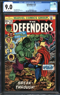 Defenders (1972) #10 CGC 9.0 VF/NM