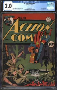 Action Comics (1938) # 60 CGC 2.0 GD