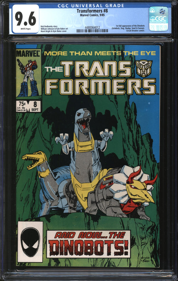 Transformers (1984) # 8 CGC 9.6 NM+