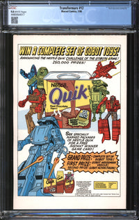 Transformers (1984) #12 CGC 9.8 NM/MT