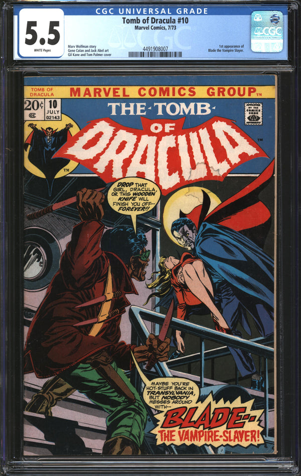 Tomb Of Dracula (1972) #10 CGC 5.5 FN-