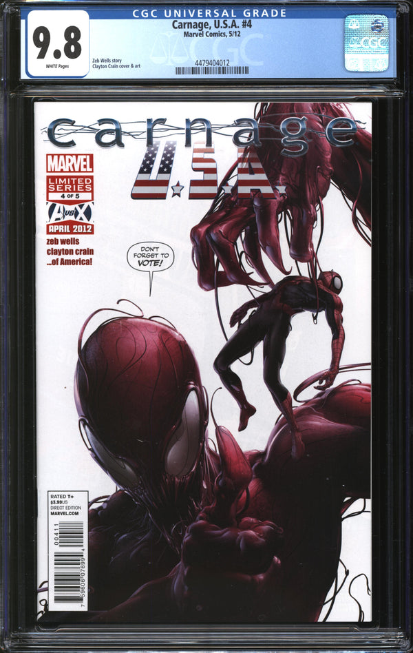 Carnage, U.S.A. (2012) #4 CGC 9.8 NM/MT