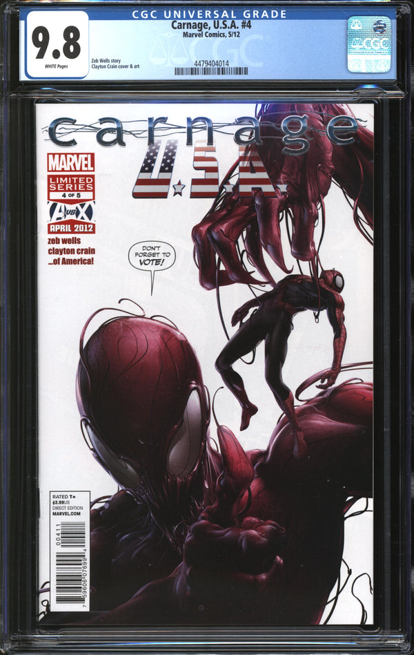 Carnage, U.S.A. (2012) #4 CGC 9.8 NM/MT