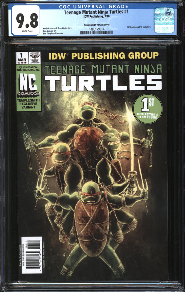 Teenage Mutant Ninja Turtles (2011) # 1 Ben Templesmith Variant CGC 9.8 NM/MT