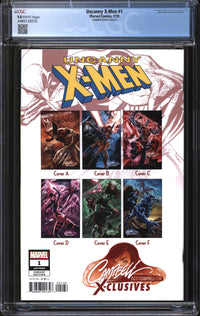 Uncanny X-Men (2019) #1 J. Scott Campbell Variant Cover A CGC 9.8 NM/MT