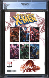 Uncanny X-Men (2019) #1 J. Scott Campbell Variant Cover E CGC 9.8 NM/MT