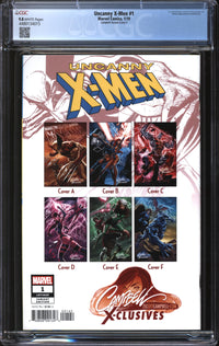 Uncanny X-Men (2019) #1 J. Scott Campbell Variant Cover F CGC 9.8 NM/MT