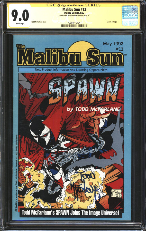 Malibu Sun (1992) #13 CGC Signature Series 9.0 VF/NM