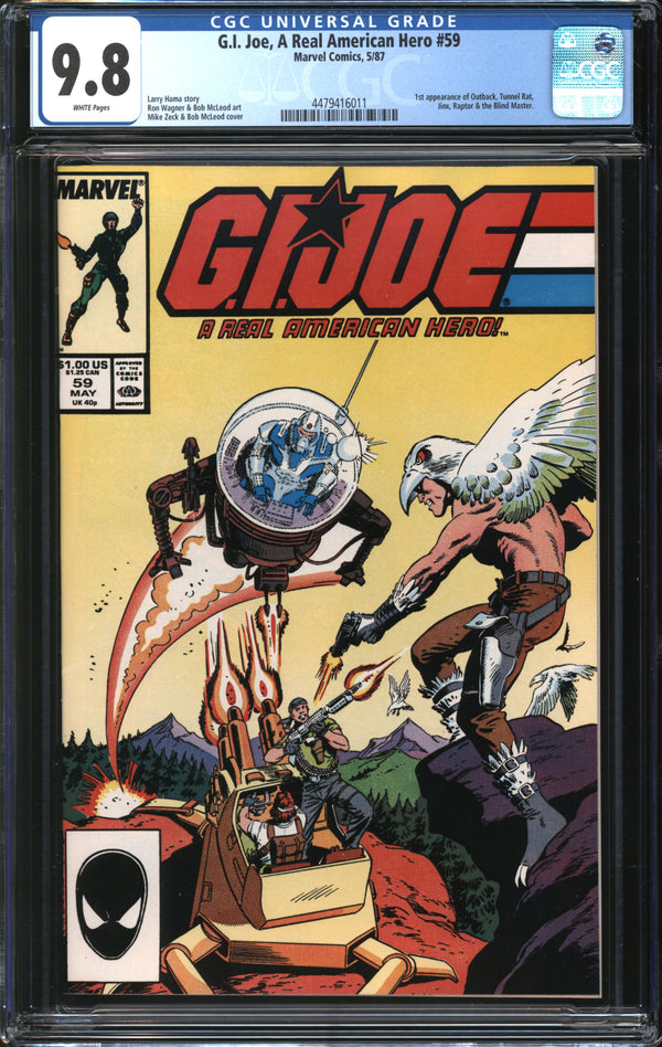 G.I. Joe, A Real American Hero (1982) # 59 CGC 9.8 NM/MT