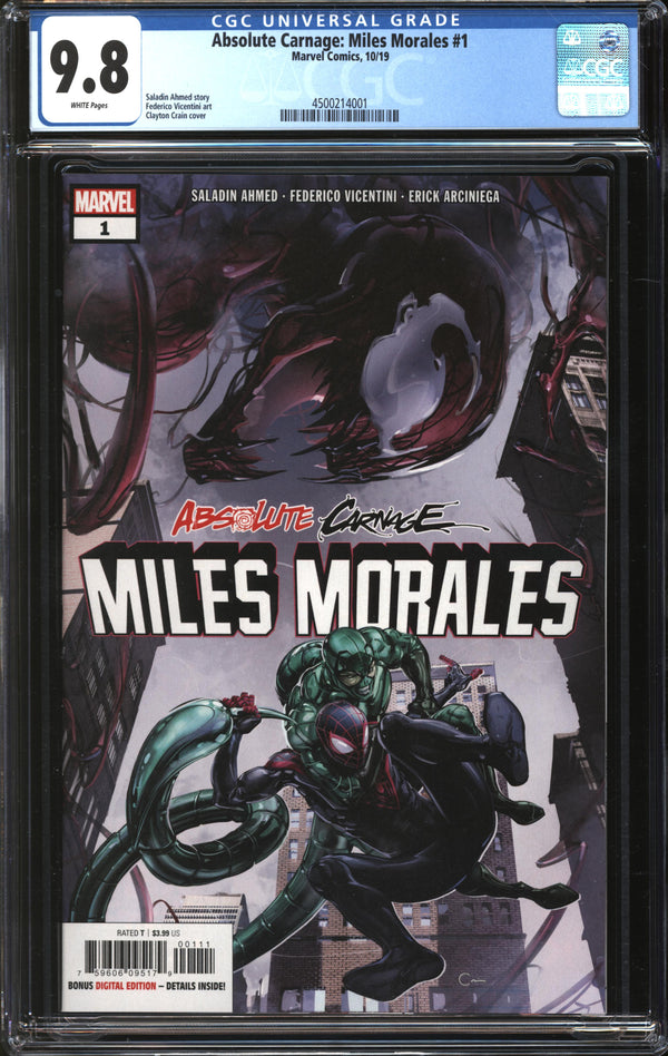 Absolute Carnage: Miles Morales (2019) #1 CGC 9.8 NM/MT