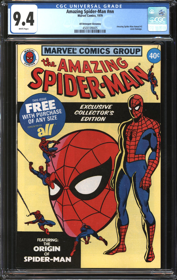 Amazing Spider-Man (1979) #1 All Detergent Giveaway CGC 9.4 NM