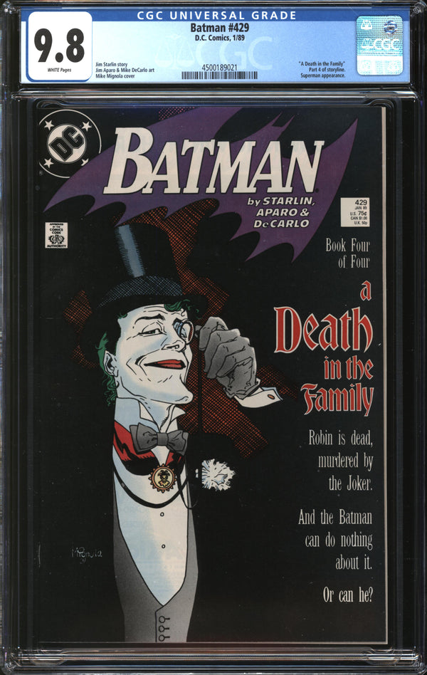 Batman (1940) #429 CGC 9.8 NM/MT