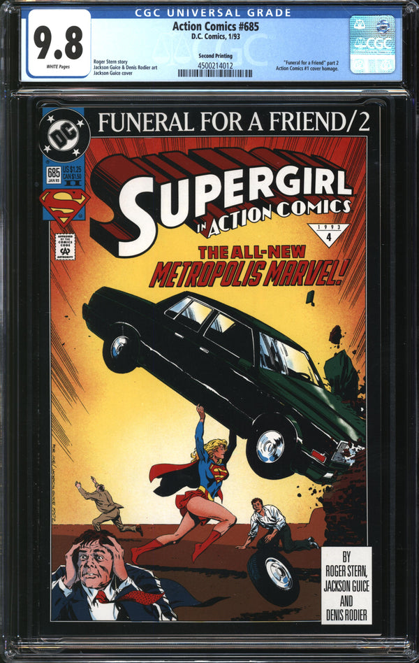 Action Comics (1937) #685 Second Printing CGC 9.8 NM/MT