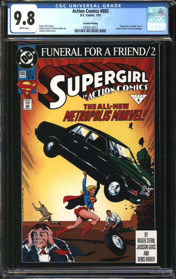 Action Comics (1937) #685 Second Printing CGC 9.8 NM/MT