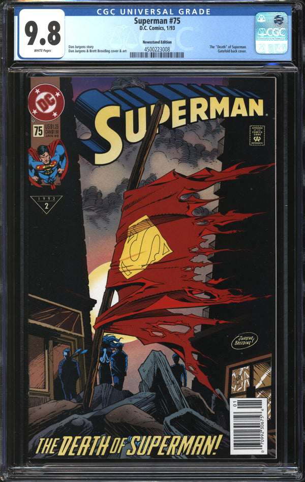 Superman (1987) #75 Newsstand Edition CGC 9.8 NM/MT