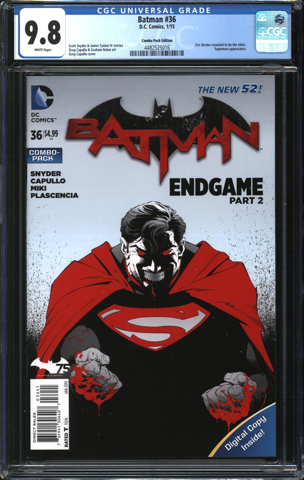 Batman (2011) #36 Combo Pack Edition CGC 9.8 NM/MT