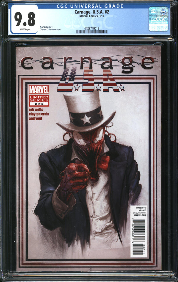 Carnage, U.S.A. (2012) #2 CGC 9.8 NM/MT