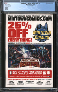 Deadpool's Secret Secret Wars (2015) #1 C2E2 2015/Previews Convention Sketch Edition CGC 9.8 NM/MT