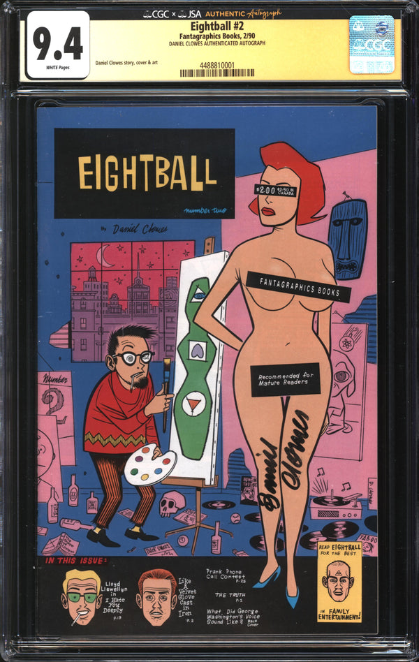 Eightball (1989) # 2 CGC x JSA Signature Series 9.4 NM Signed Daniel Clowes