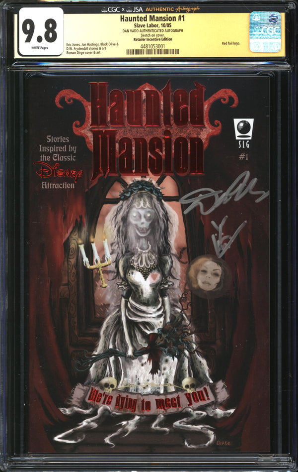 Haunted Mansion (2005) #1 Retailer Incentive Edition CGC x JSA Signature Series 9.8 NM/MT Signed Dan Vado