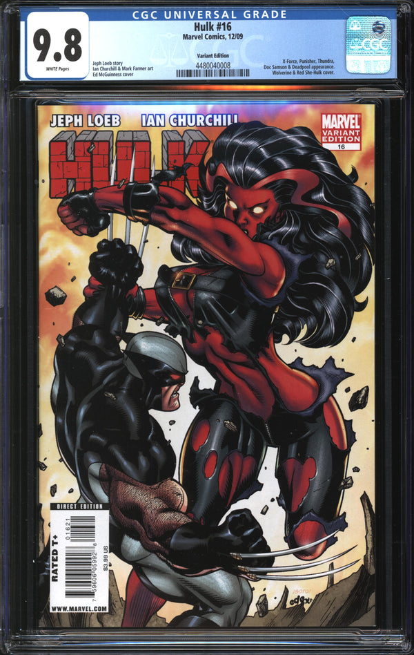 Hulk (2008) #16 Ed McGuinness Variant CGC 9.8 NM/MT