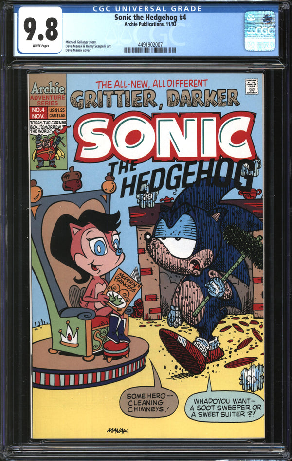 Sonic The Hedgehog (1993) # 4 CGC 9.8 NM/MT