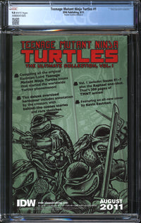 Teenage Mutant Ninja Turtles (2011) # 1 Retailer Incentive Edition A CGC 9.8 NM/MT