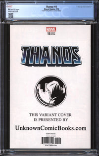 Thanos (2017) #15 Fourth Printing/Unknown Comics Edition CGC 9.8 NM/MT