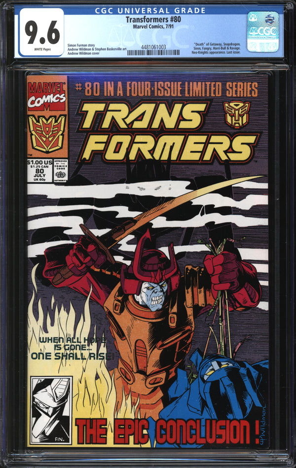 Transformers (1984) #80 CGC 9.6 NM+