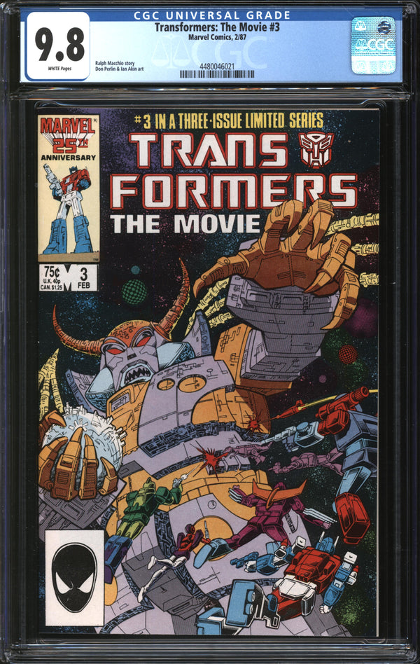 Transformers: The Movie (1986) #3 CGC 9.8 NM/MT