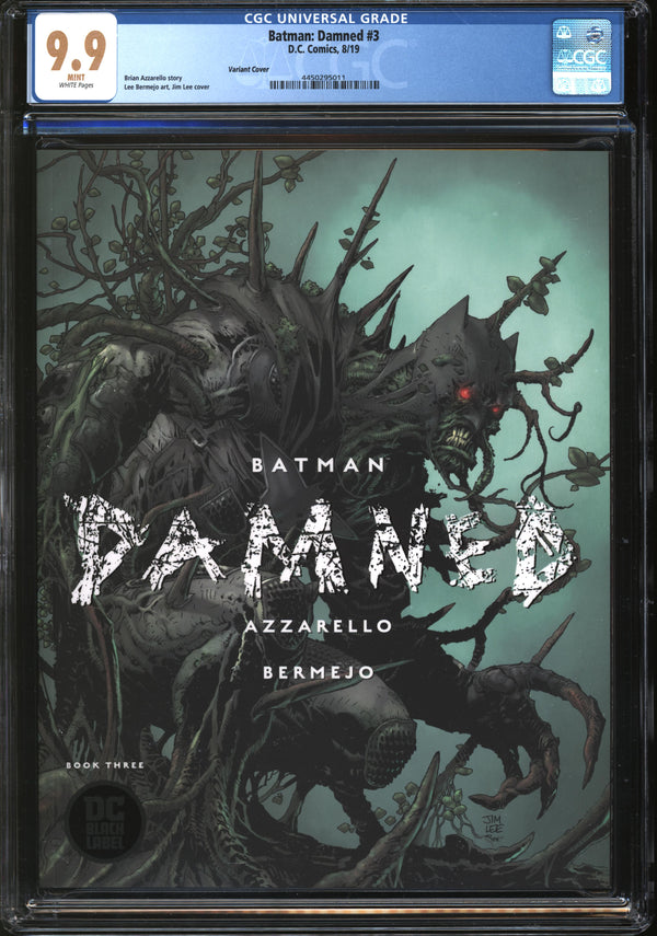 Batman: Damned (2018) #3 Jim Lee Variant CGC 9.9 MINT