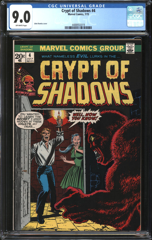 Crypt Of Shadows (1973) #4 CGC 9.0 VF/NM