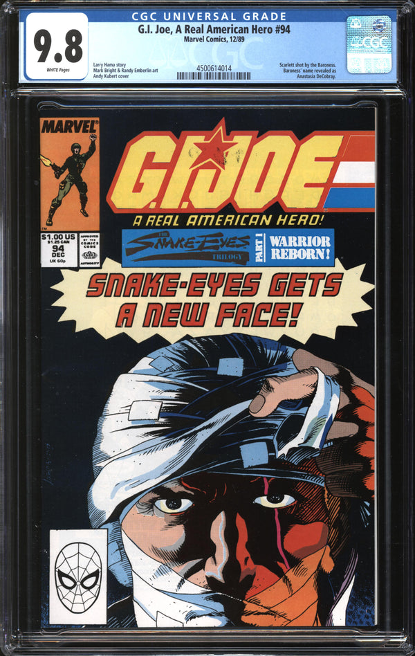 G.I. Joe, A Real American Hero (1982) # 94 CGC 9.8 NM/MT