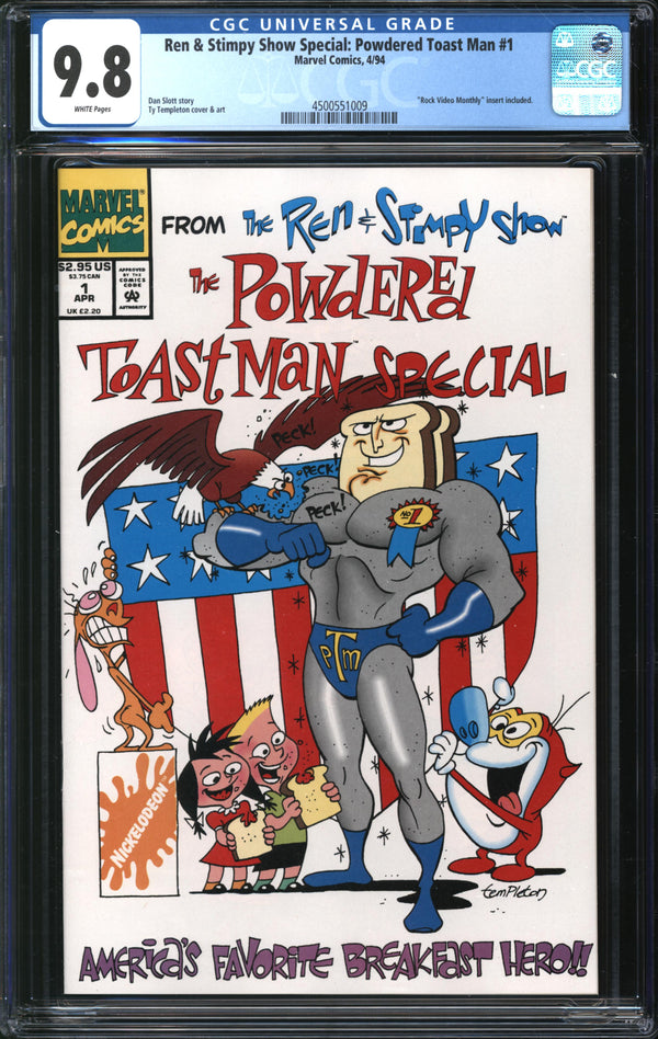 Ren & Stimpy Show Special: Powdered Toast Man (1994) #1 CGC 9.8 NM/MT