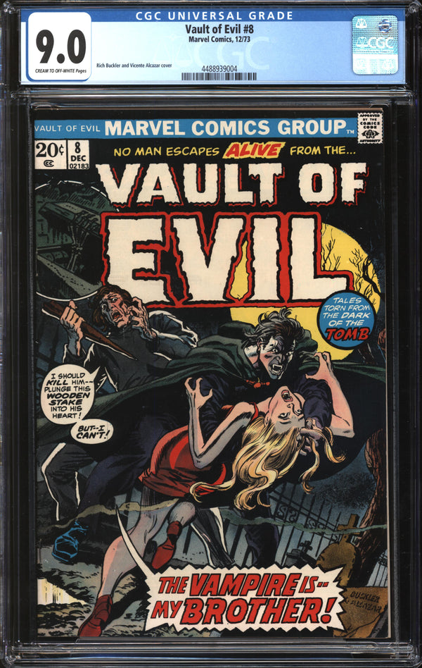 Vault Of Evil (1973) #8 CGC 9.0 VF/NM