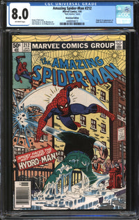 Amazing Spider-Man (1963) #212 Newsstand Edition/Mark Jewelers Insert CGC 8.0 VF