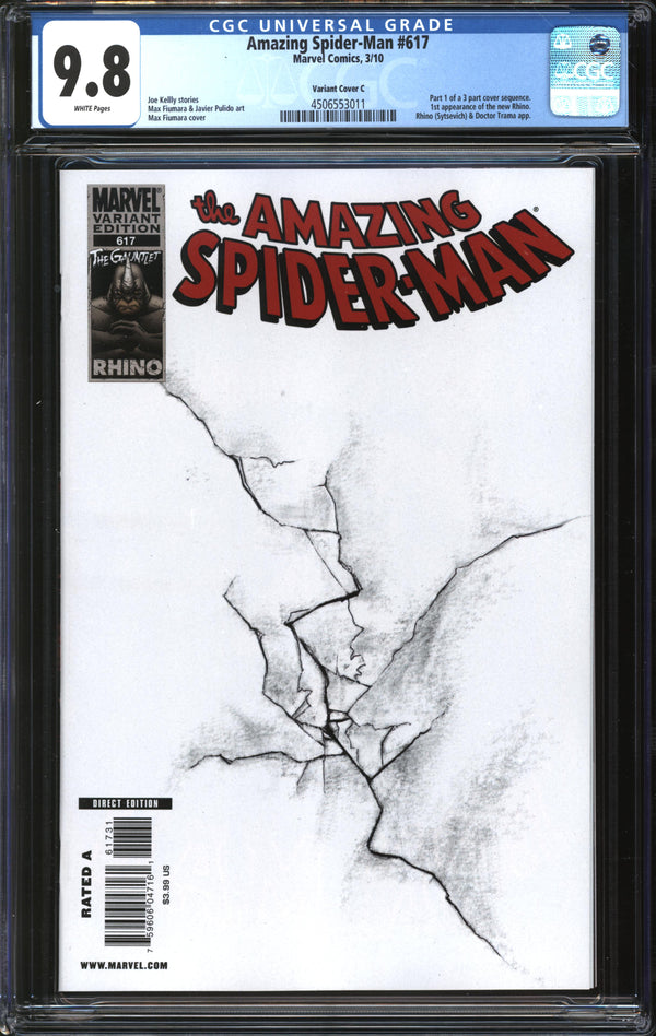 Amazing Spider-Man (1963) #617 Variant Cover C CGC 9.8 NM/MT
