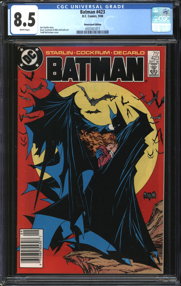 Batman (1940) #423 Newsstand Edition CGC 8.5 VF+