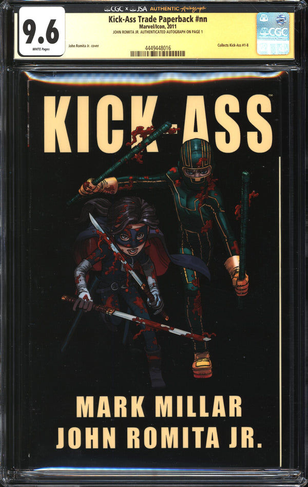 Kick-Ass Trade Paperback (2011) #1 CGC x JSA Signature Series 9.6 NM+ Signed John Romita Jr.