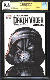 Star Wars: Darth Vader Annual (2016) #1 Sketch Edition CGC x JSA Signature Series 9.6 NM+ Signed Johnny Segura