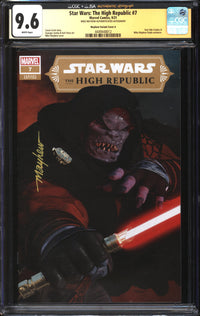 Star Wars: The High Republic (2021) #7 Mike Mayhew Variant Cover A CGC x JSA Signature Series 9.6 NM+ Signed Mike Mayhew