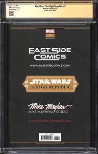 Star Wars: The High Republic (2021) #7 Mike Mayhew Variant Cover A CGC x JSA Signature Series 9.6 NM+ Signed Mike Mayhew