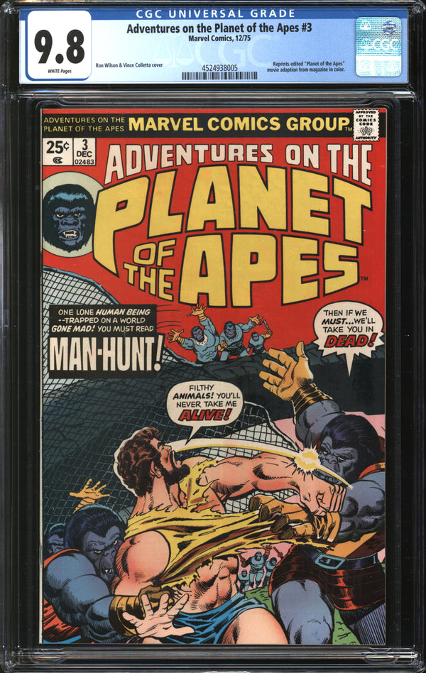 Adventures On The Planet Of The Apes (1975) #3 CGC 9.8 NM/MT