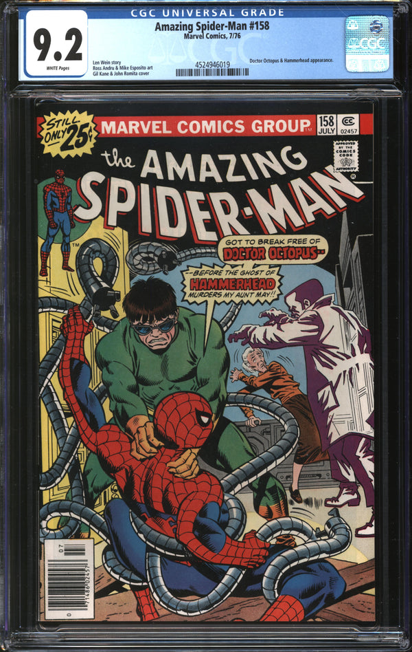 Amazing Spider-Man (1963) #158 CGC 9.2 NM-