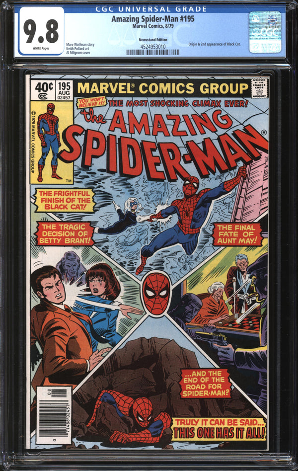 Amazing Spider-Man (1963) #195 Newsstand Edition CGC 9.8 NM/MT